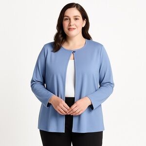 JACQUELINE FERRAR Vintage Sleek Heather Violet Jacket/Blazer Size XL